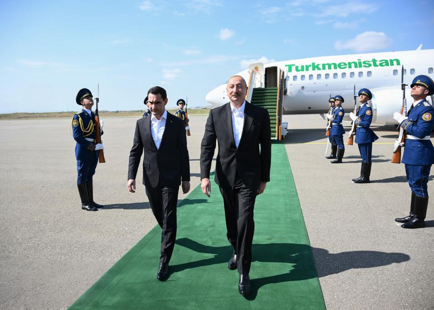 Prezident həmkarını Füzulidə qarşıladı - FOTOLAR