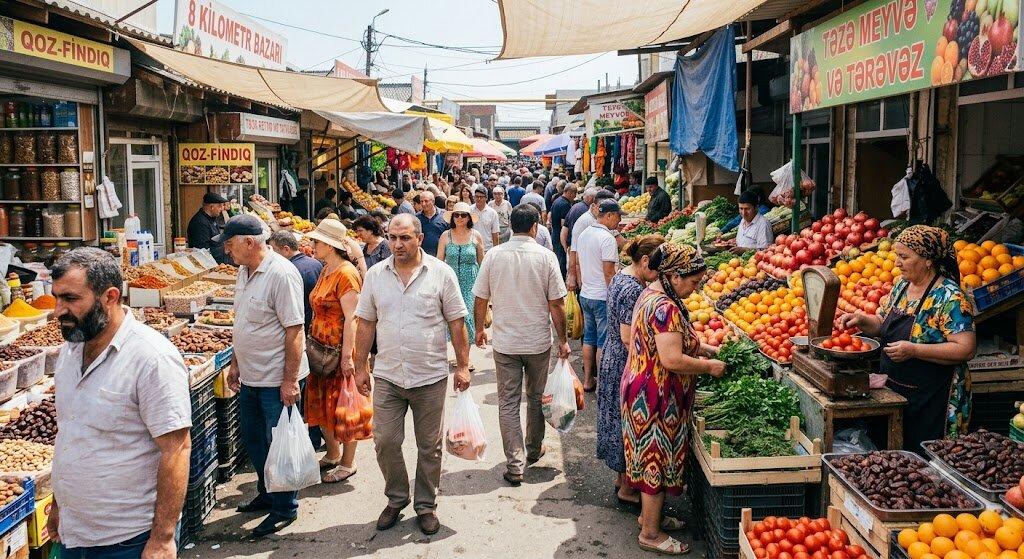 Bakının bu məşhur bazarında gərginlik - VİDEO