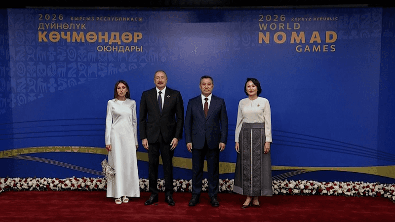 İlham Əliyev və Mehriban Əliyeva Bişkekdə 6-cı Dünya Köçəri Oyunlarının açılış mərasimində - Yeniləndi İlham Əliyev və Mehriban Əliyeva Bişkekdə 6-cı Dünya Köçəri Oyunlarının açılış mərasimində - Yeniləndi